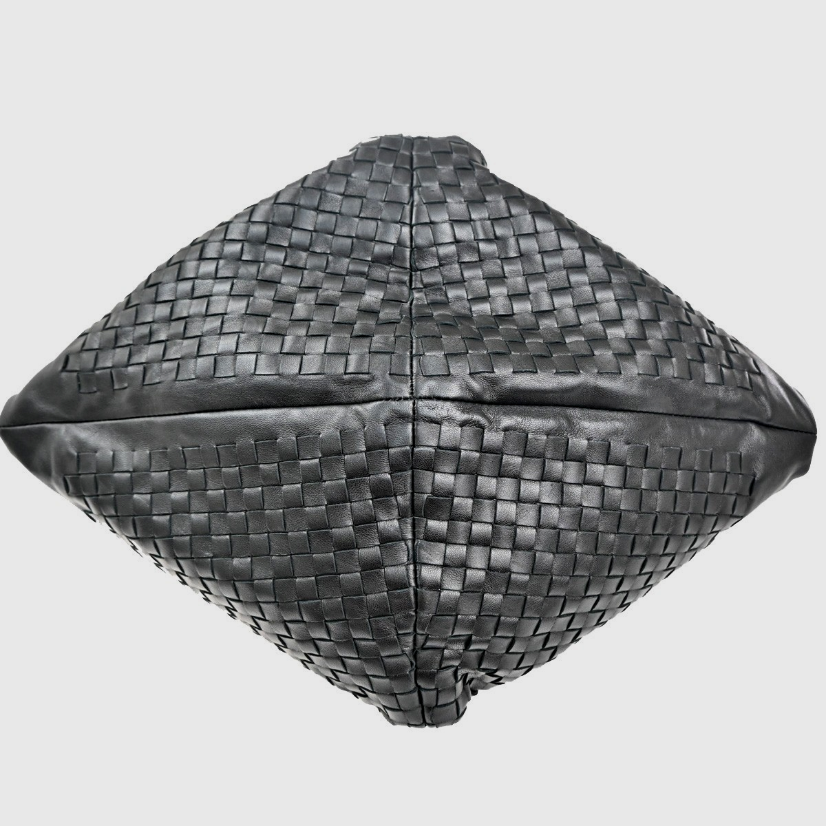 BOTTEGA VENETA Intrecciato Logo Shoulder Bag Leather Black Italy 667RL737