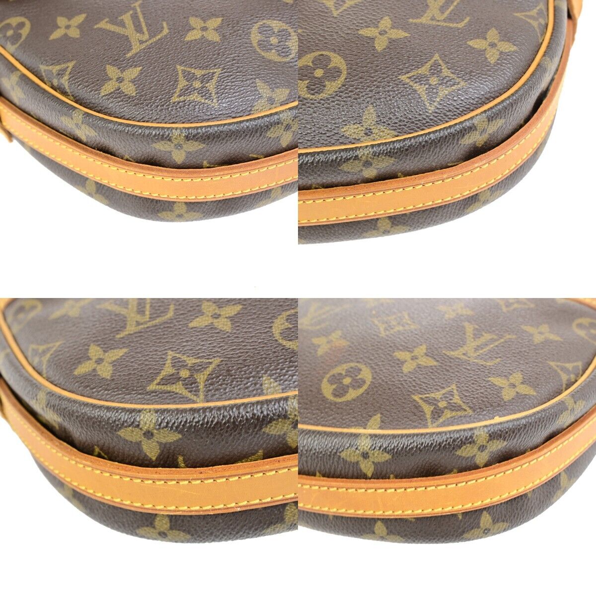 LOUIS VUITTON Jeune Fille MM Shoulder Bag Monogram Leather Brown  M51226 32ED038