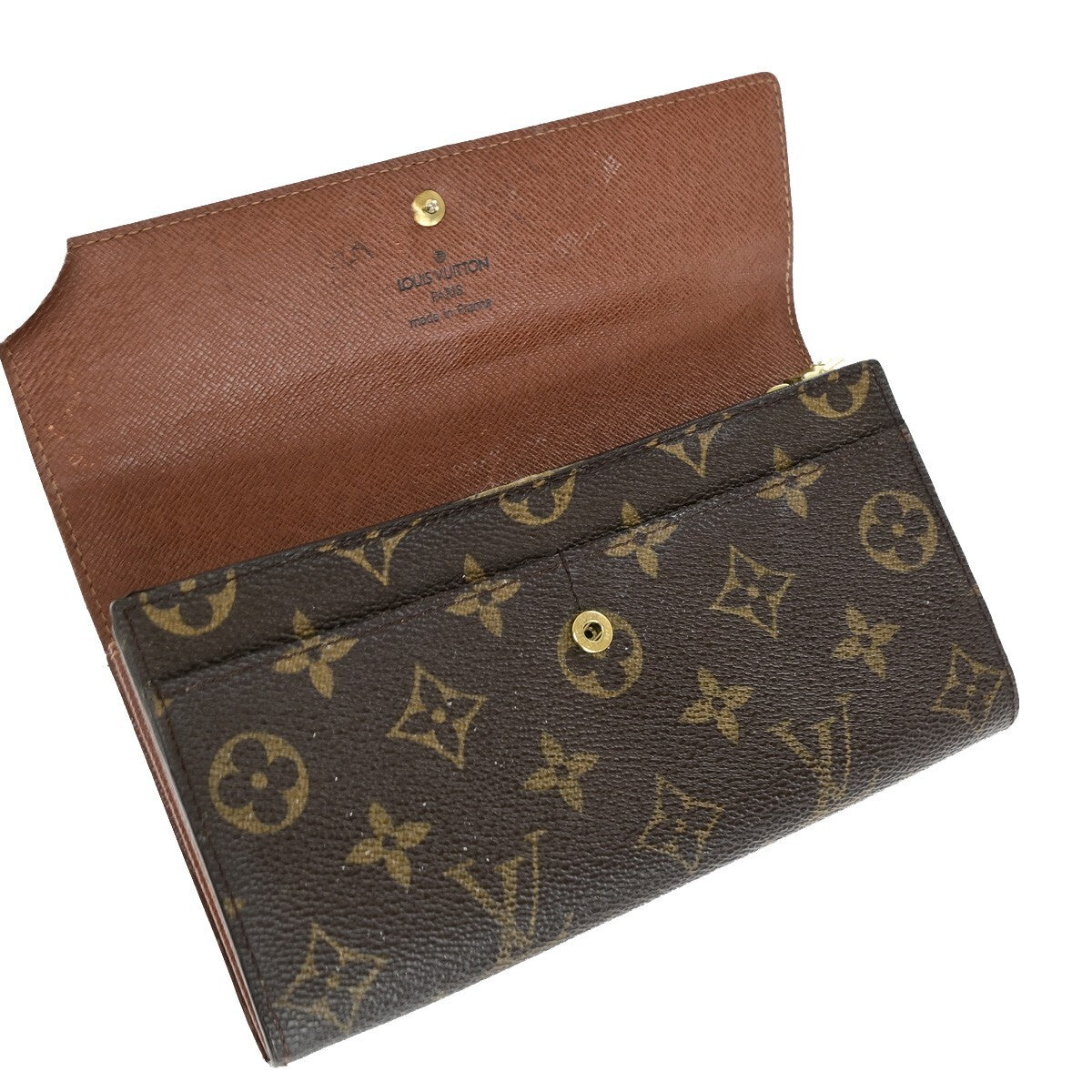 LOUIS VUITTON Porte Monnaie Credit Bifold Wallet Monogram Leather M61725 62KP133