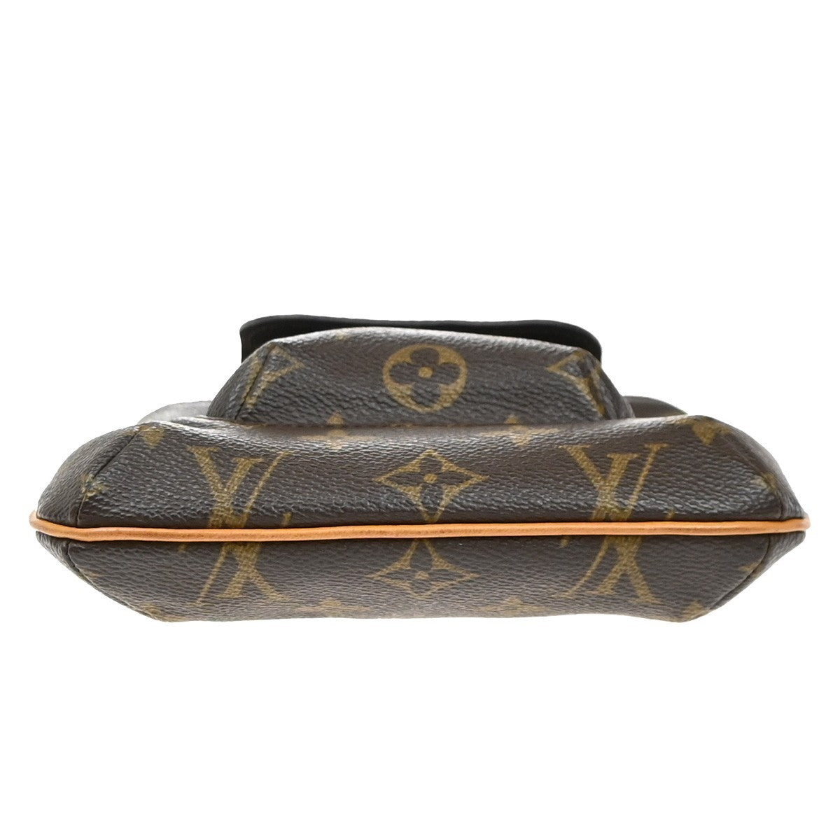 LOUIS VUITTON Logo Partition Pouch Bag Monogram Leather Brown M51901 76KP314