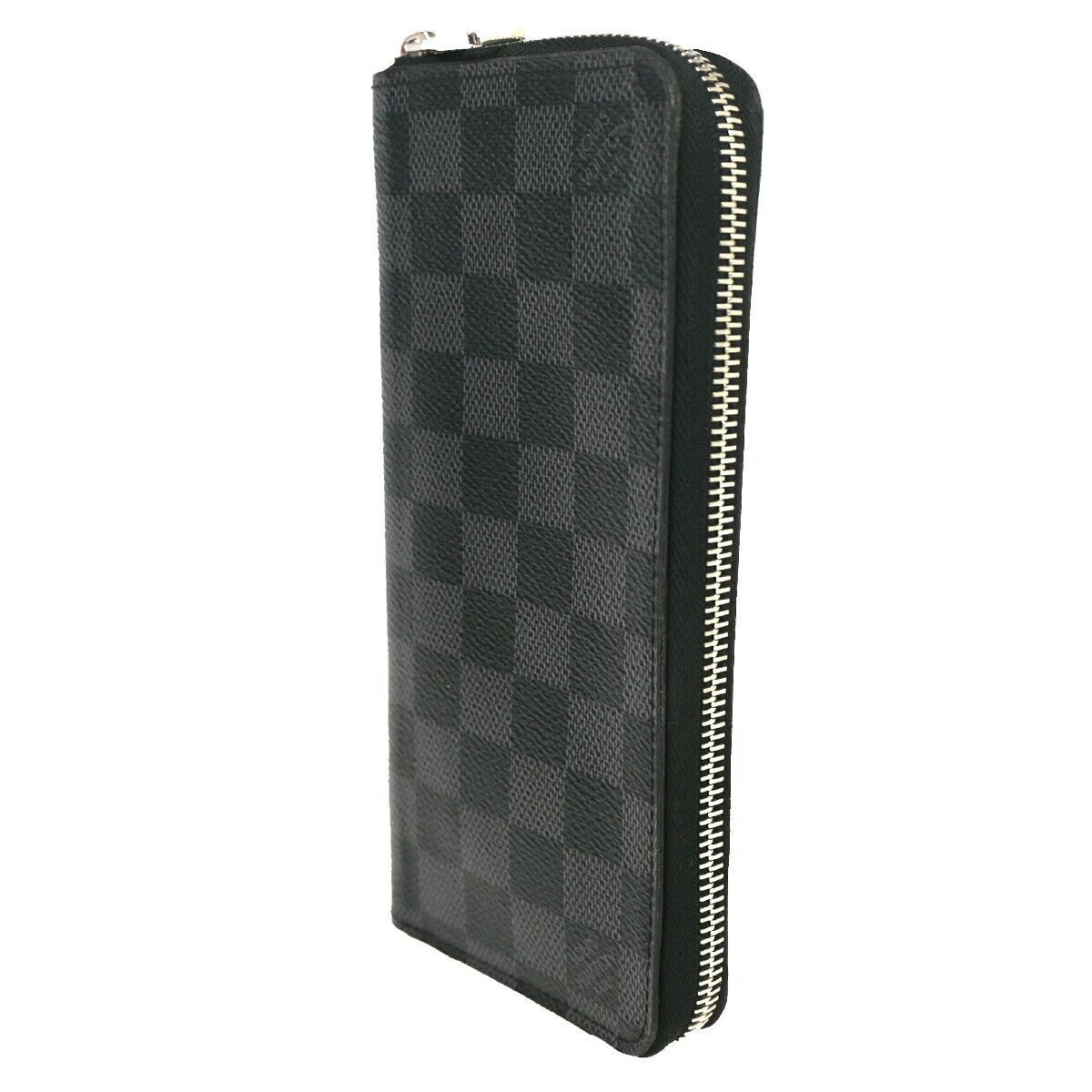 LOUIS VUITTON Long Zippy Wallet Vertical Damier Graphite Leather N63095 35GA563