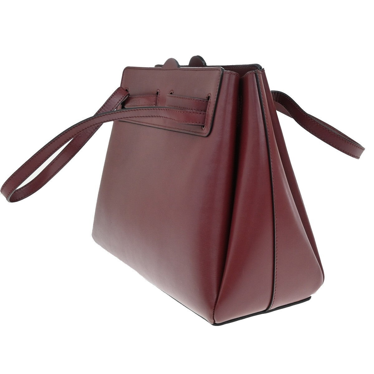 LOEWE Logo Lazo Hand Bag Leather Red Made in Spain 92RF255