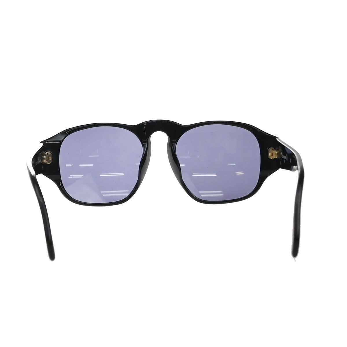 CHANEL CC Logos Sunglasses Eye Wear Plastic Black Navy 01452 63RQ046