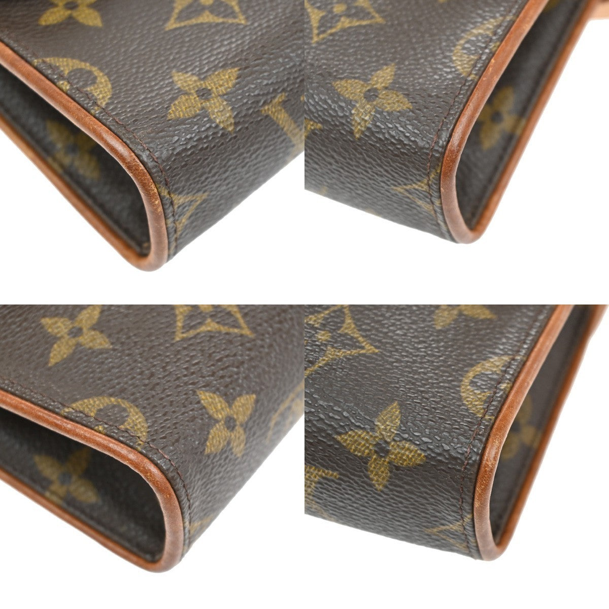 LOUIS VUITTON Pochette Florentine Bum Bag Monogram Leather Brown M51855 88MA631