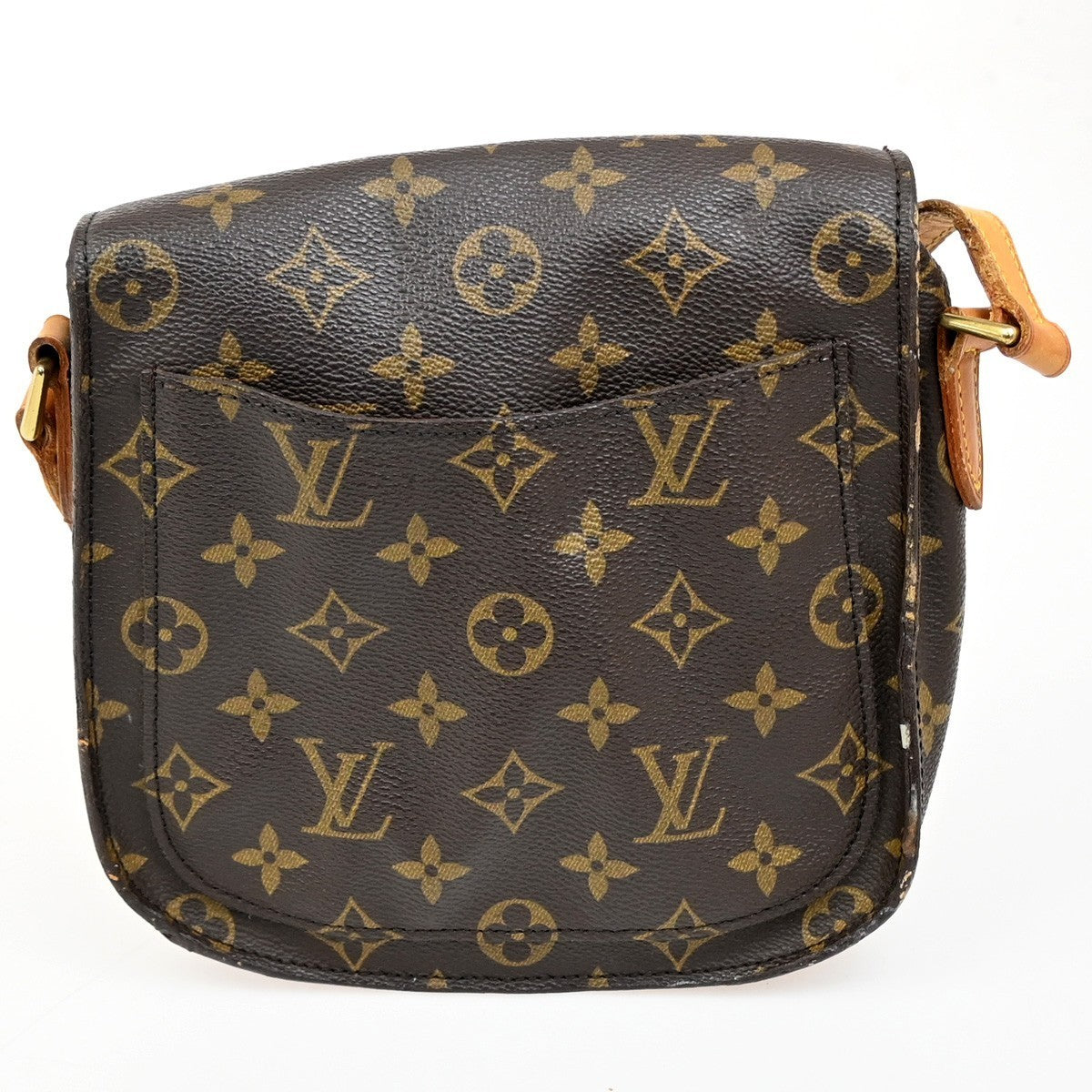 LOUIS VUITTON Saint Cloud MM Shoulder Bag Monogram Leather Brown M51243 31MA062