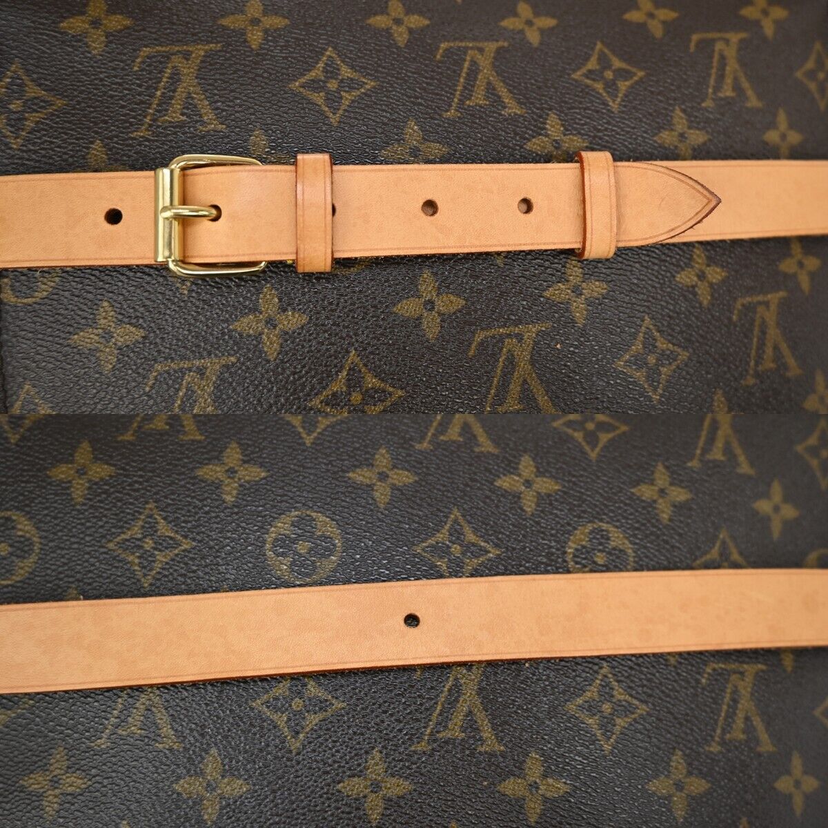 LOUIS VUITTON Cartouchiere GM Shoulder Bag Monogram Leather Brown M51252 83ED391