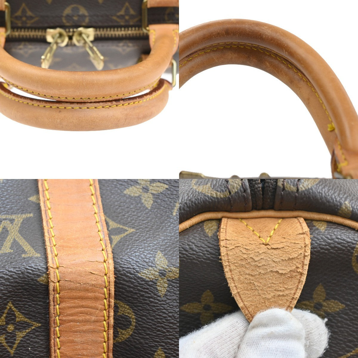 LOUIS VUITTON Keepall 50 Travel Hand Bag Monogram Leather Brown M41426 98SA131