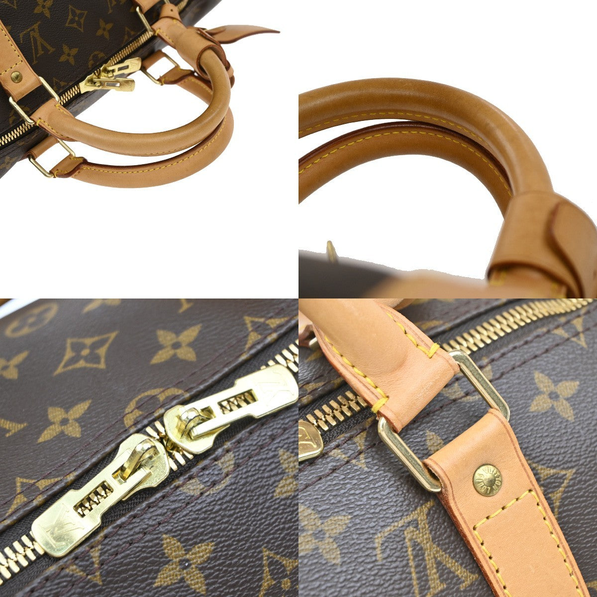 LOUIS VUITTON Keepall 50 Travel Hand Bag Monogram Leather Brown M41426 99KP217