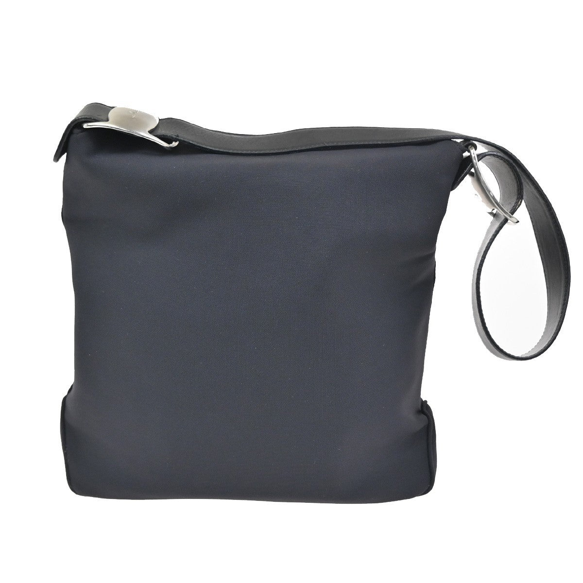 SALVATORE FERRAGAMO Logo Vara Tote Shoulder Bag Nylon Leather Black 67ZA239