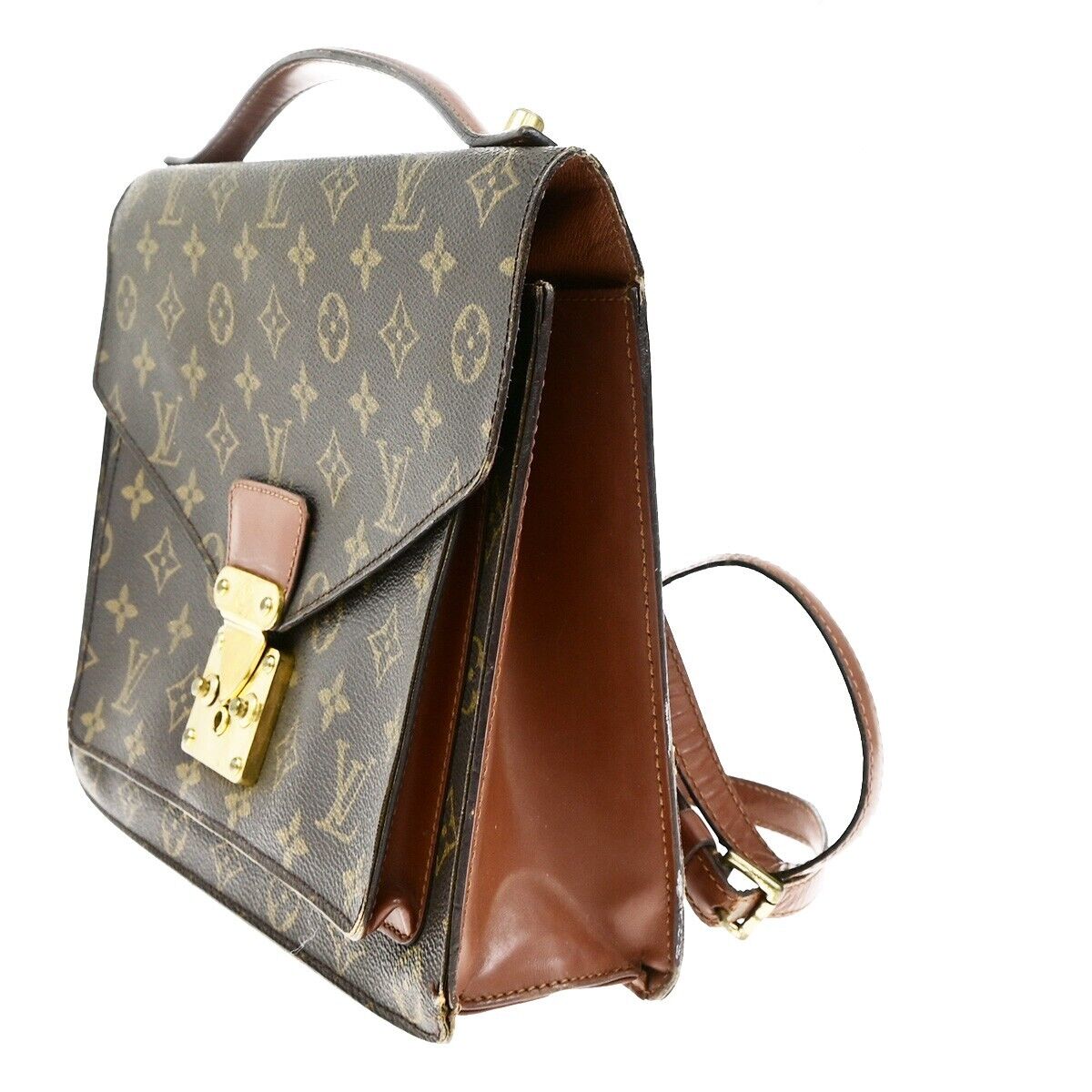 LOUIS VUITTON Monceau 28 2Way Shoulder Hand Bag Monogram Leather M51185 38EE005