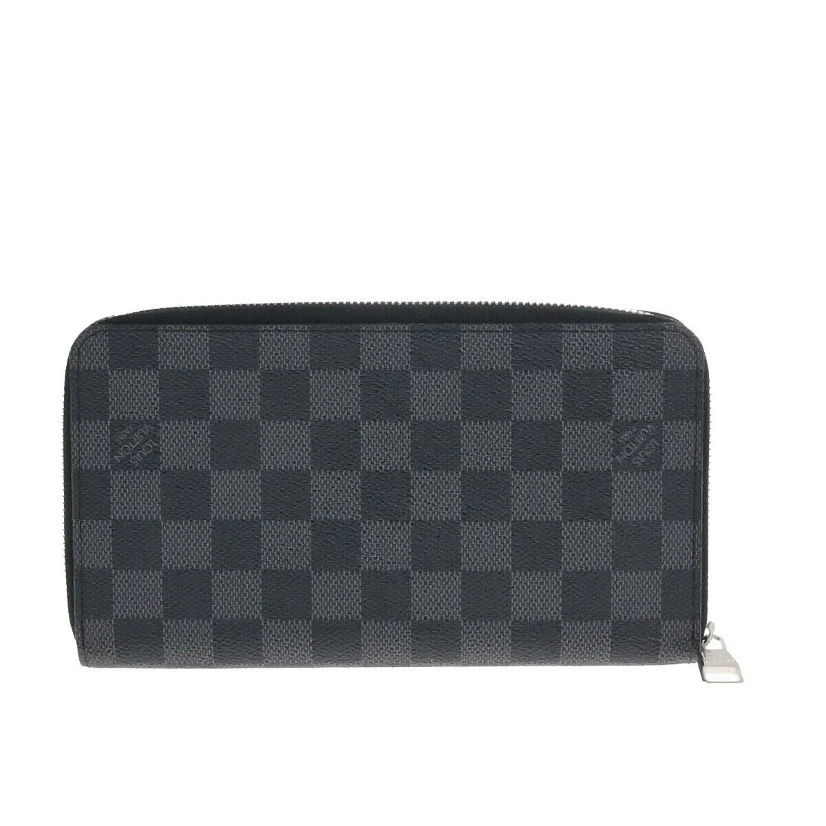 LOUIS VUITTON Zippy Organizer Long Bifold Wallet Damier Graphite N63077 14ED888
