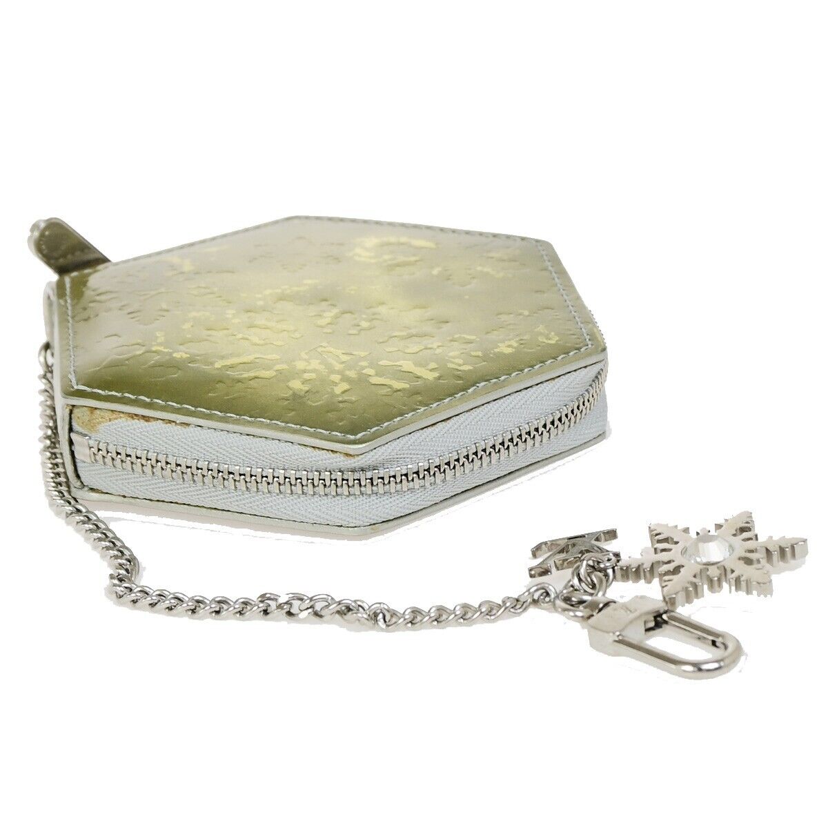 LOUIS VUITTON Porte Monnaie Flocon Coin Key Caes Vernis Gold M58218 04KA360