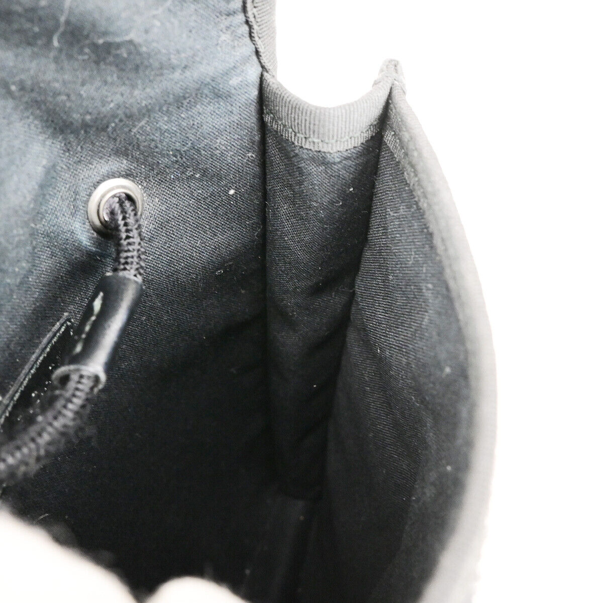 BALENCIAGA Logo Mini Shoulder Bag Nylon Leather Black Italy 62YG742