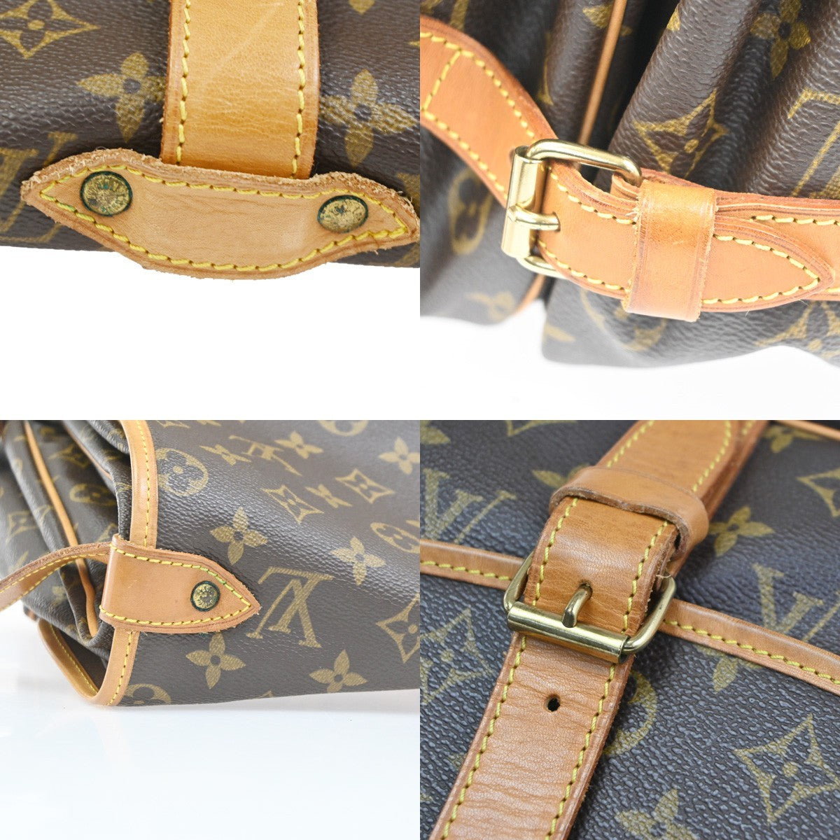 LOUIS VUITTON Saumur 35 Shoulder Bag Monogram Leather BN France M42254 72KC321