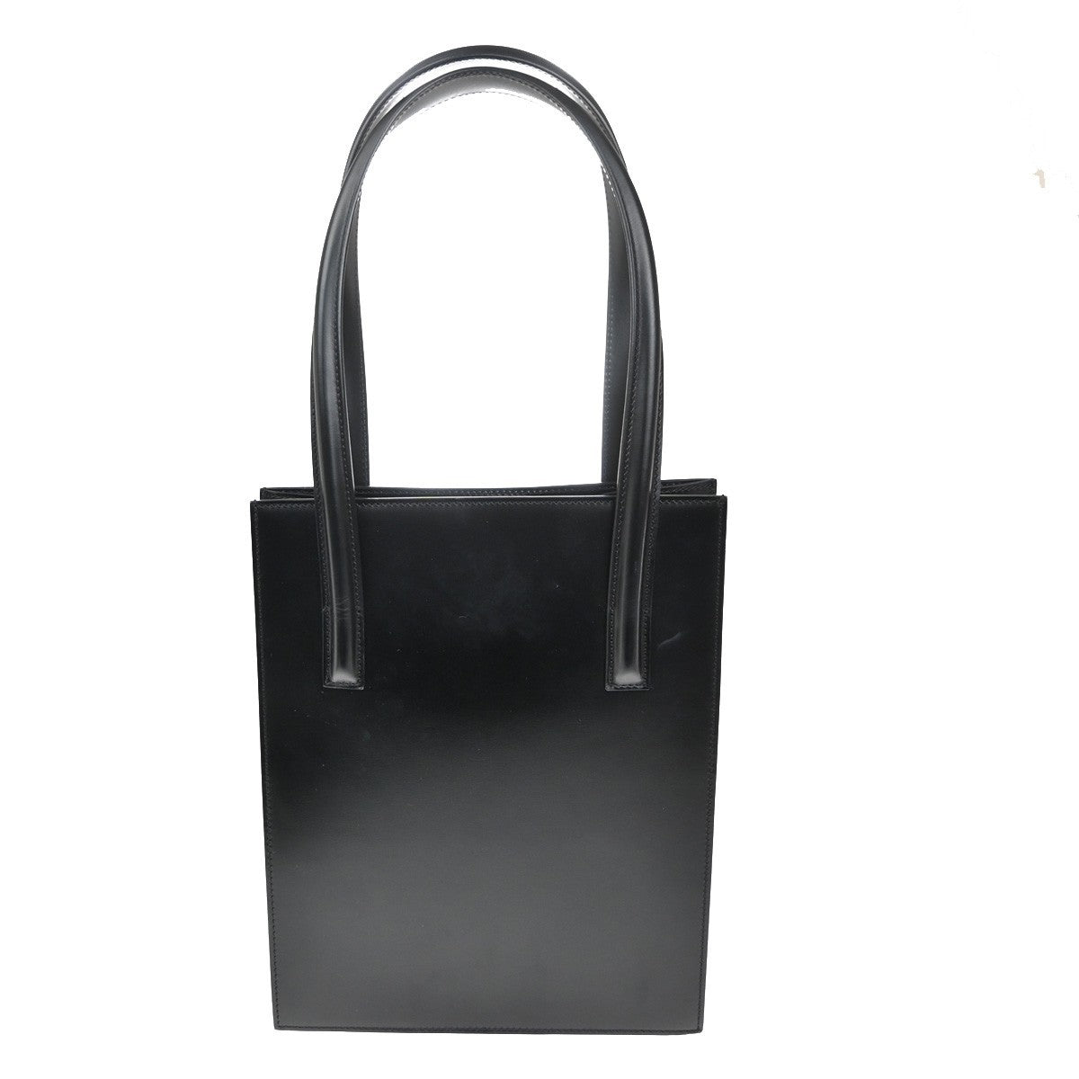 CARTIER Logo Panthere De Cartier Shoulder Hand Bag Leather Black Italy 73RL770