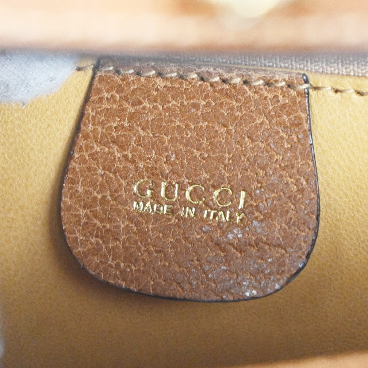 GUCCI Lady Lock Crossbody Shoulder Bag Leather Brown Gold Italy 11TA465