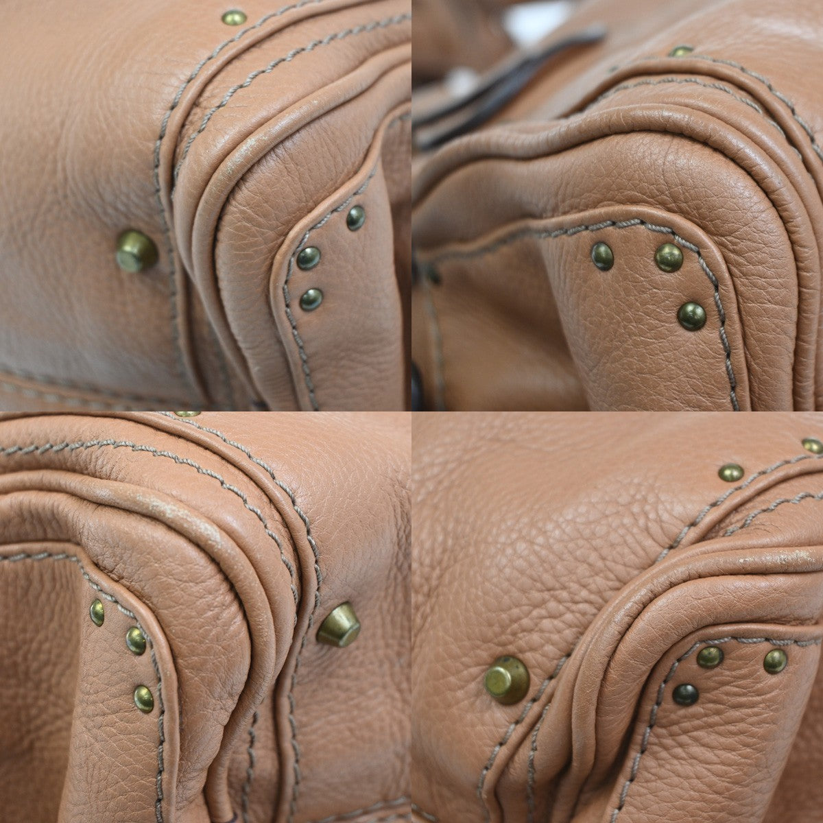 CHLOE Paddington Shoulder Hand Bag Leather Light Brown Italy GHW 59RL834