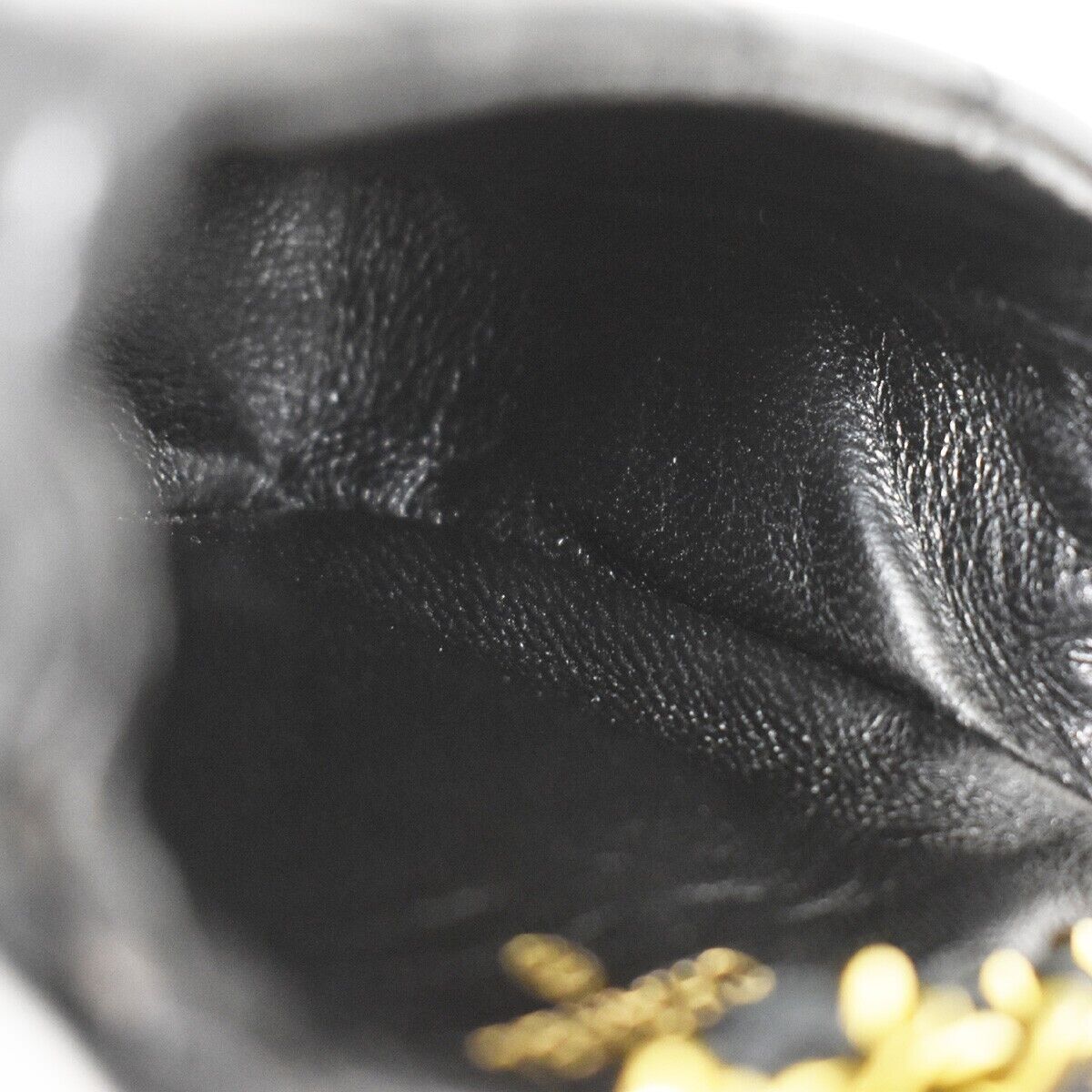 CHANEL CC Mini Matelasse Bag Charm Chain Belt Set Leather Black GHW 620RC928