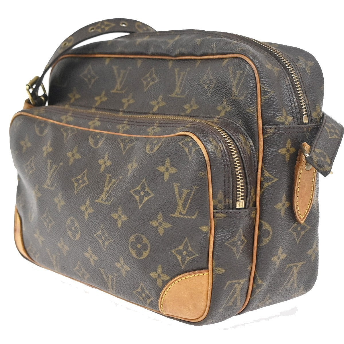 LOUIS VUITTON Nile Crossbody Shoulder Bag Monogram Leather Brown M45244 81ZA337