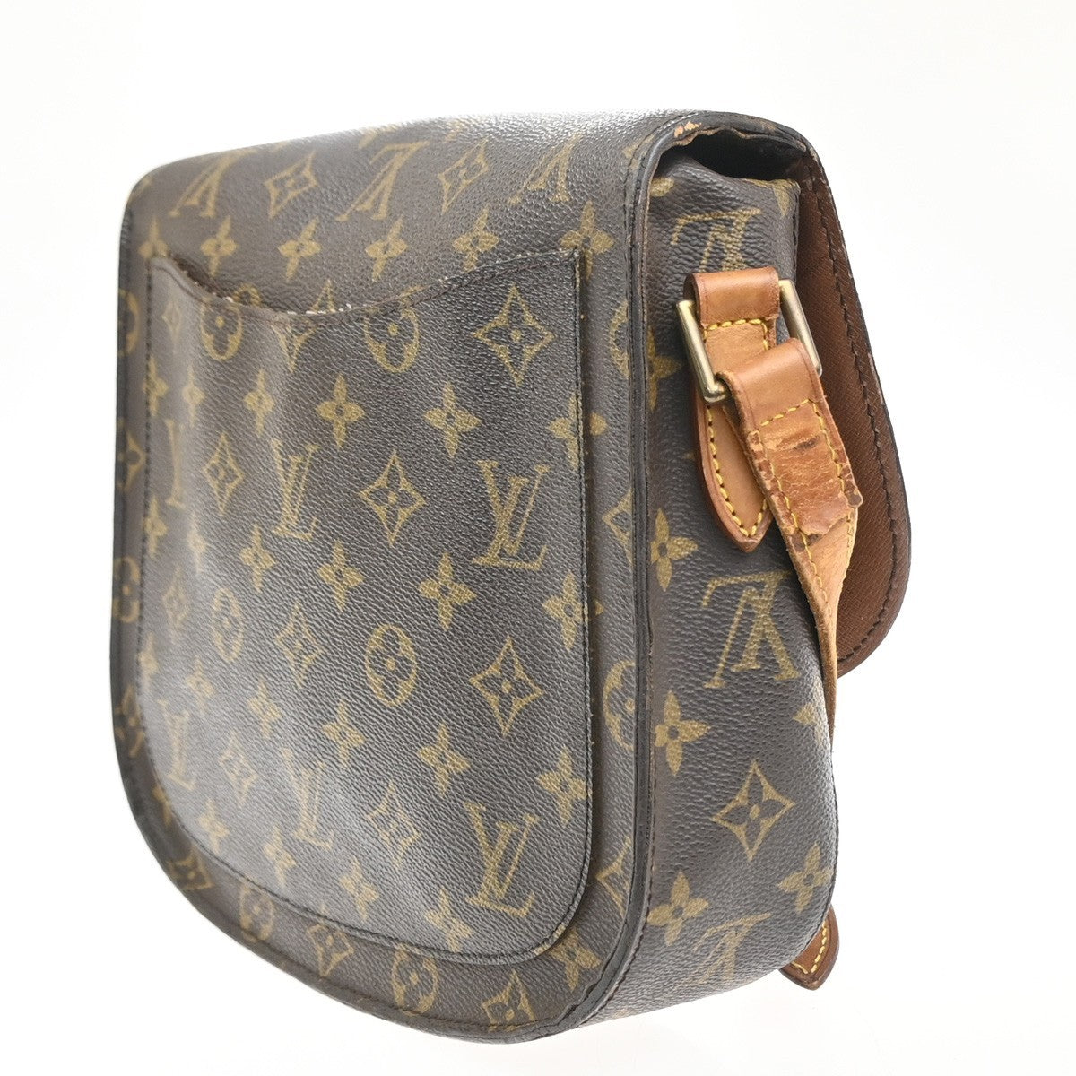 LOUIS VUITTON Saint Cloud GM Shoulder Bag Monogram Leather Brown M51242 33MA507