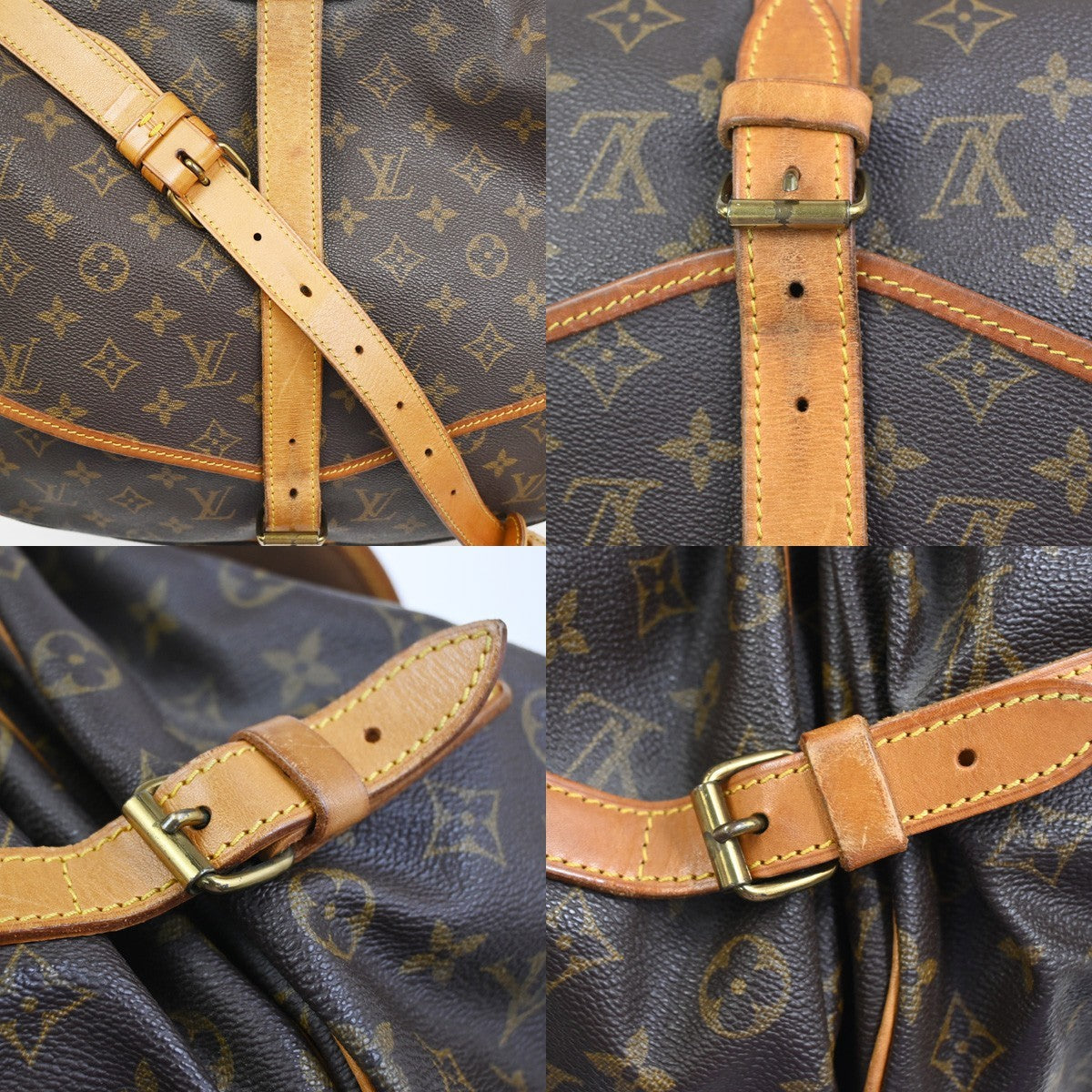 LOUIS VUITTON Saumur 35 Shoulder Bag Monogram Leather BN France M42254 73YH876