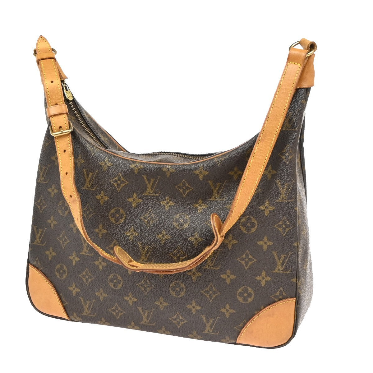 LOUIS VUITTON Boulogne 35 Shoulder Bag Monogram Leather Brown M51260 82YJ178