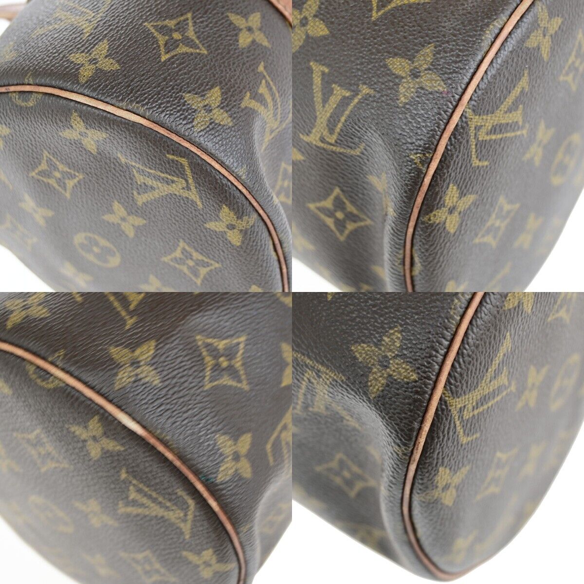 LOUIS VUITTON Logo PAPILLON 30 Hand Bag Monogram Leather Brown M51365 05ED118