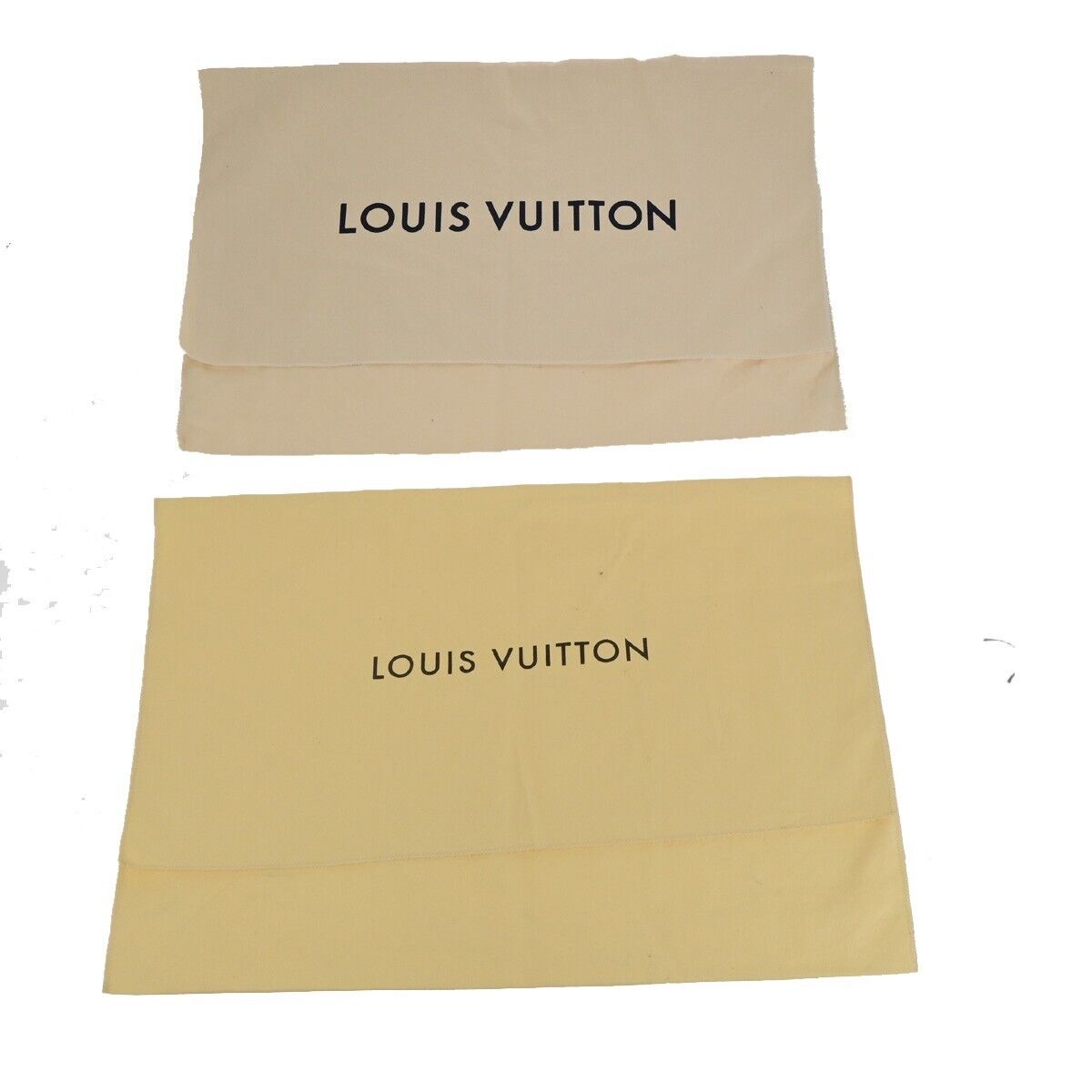 LOUIS VUITTON Logo 10 Set Dust Bag Drawstring Canvas Cotton Beige Brown 08SJ623