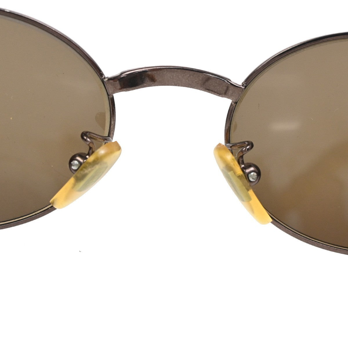 FENDI FF Logo Sunglasses Eye Wear Plastic Metal Brown Italy SL7131 07CA890