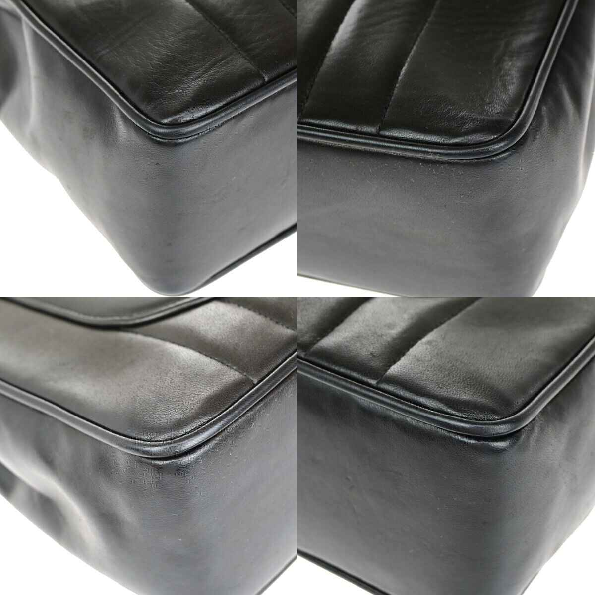 CHANEL CC Mademoiselle 30 Chain Shoulder Bag Leather Black GHW Vintage 850RJ895