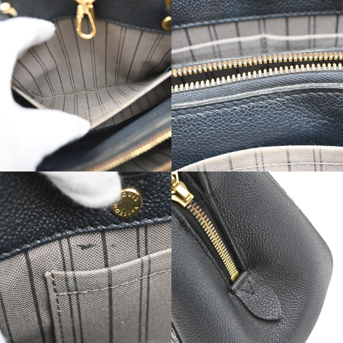LOUIS VUITTON Montaigne BB 2Way Hand Bag Monogram Empreinte BK M41053 620RF292