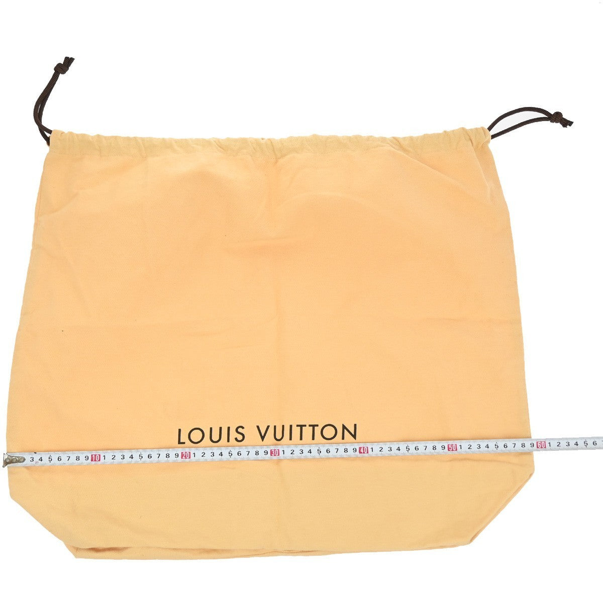 LOUIS VUITTON Logo 10 Set Dust Bag Drawstring Canvas Cotton Beige Brown 09KP043
