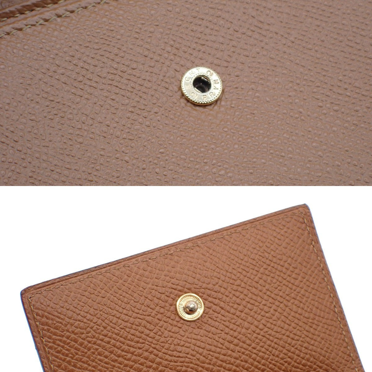 BVLGARI Logo Trifold Long Wallet Purse Leather Brown GHW Italy 04RL557