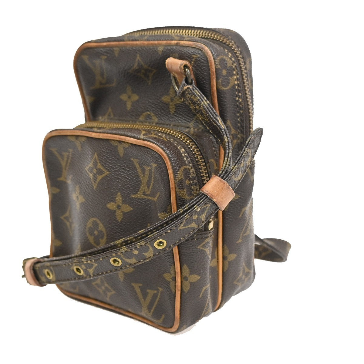 LOUIS VUITTON Mini Amazon Shoulder Bag Monogram Leather Brown M45238 38KC883