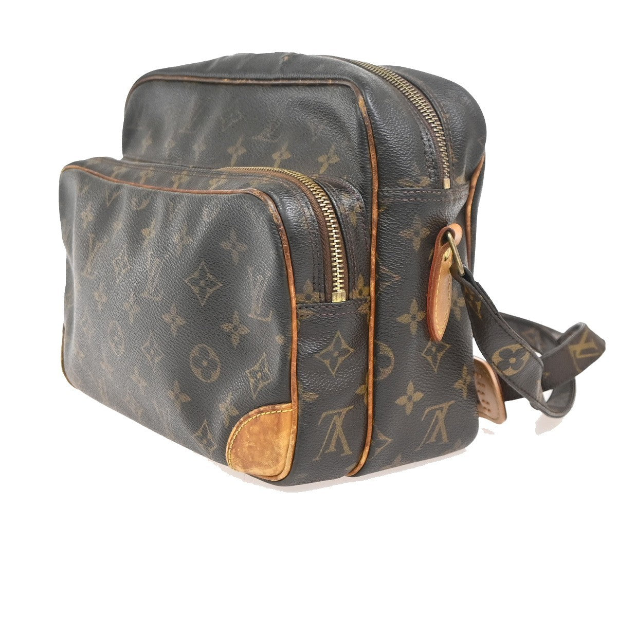 LOUIS VUITTON Nile Crossbody Shoulder Bag Monogram Leather Brown M45244 68KD018