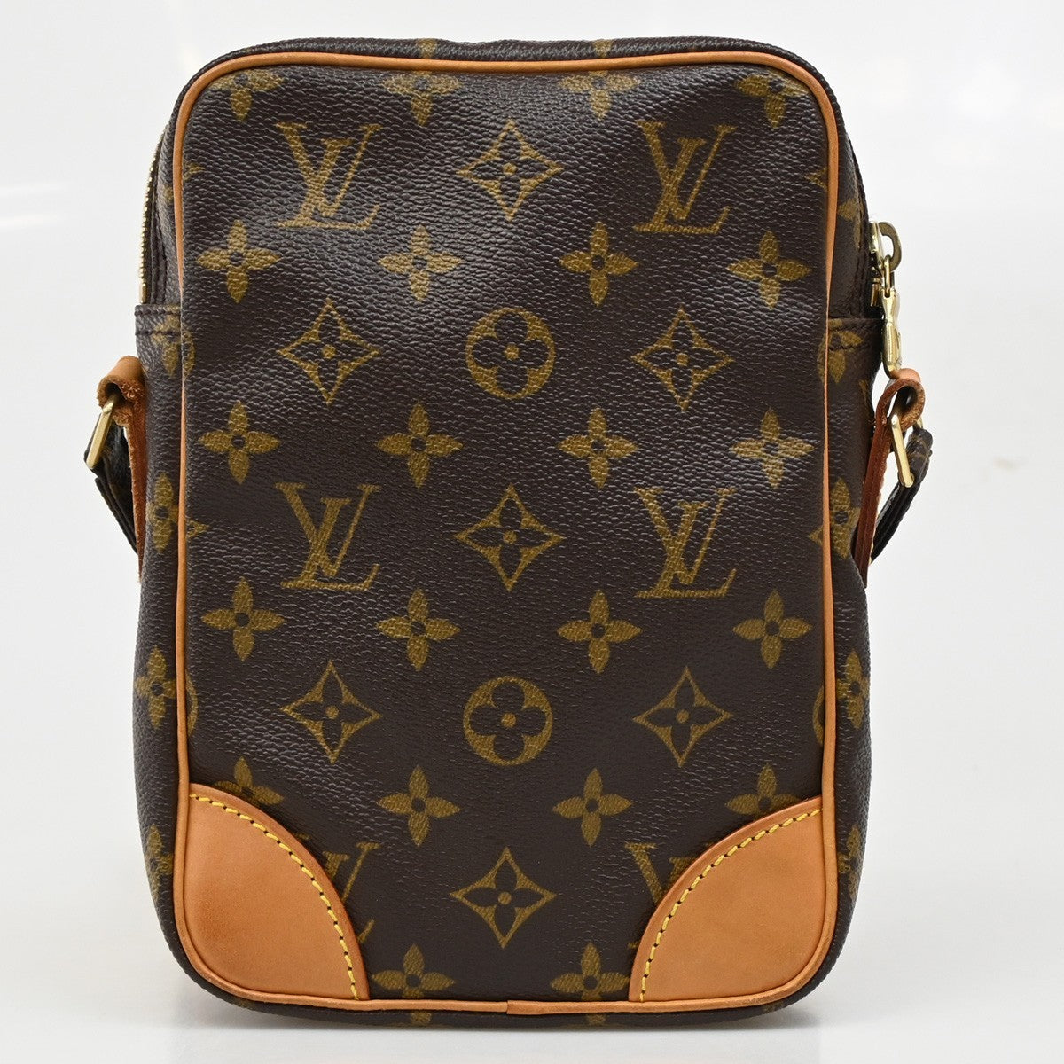 LOUIS VUITTON Danube Shoulder Bag Monogram Leather Brown France M45266 35CA214