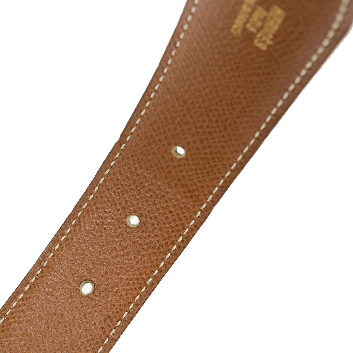 HERMES H Logo Constance Reversible Buckle Belt Leather #68 Black Brown 82RL054