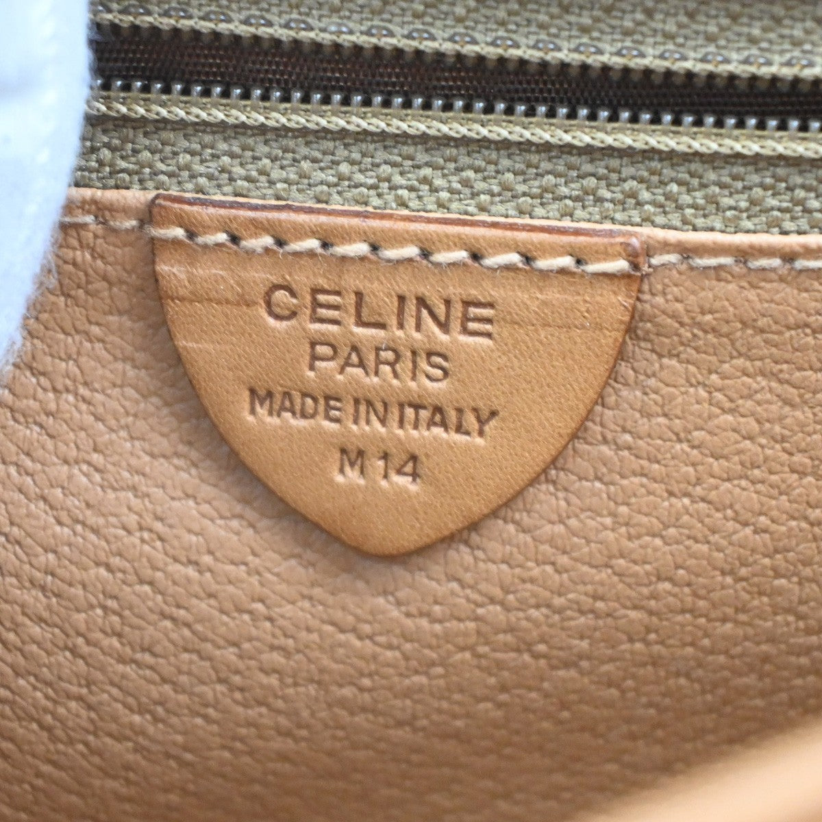 CELINE Logo Macadam Crossbody Shoulder Bag PVC Leather Brown Italy 35KC353