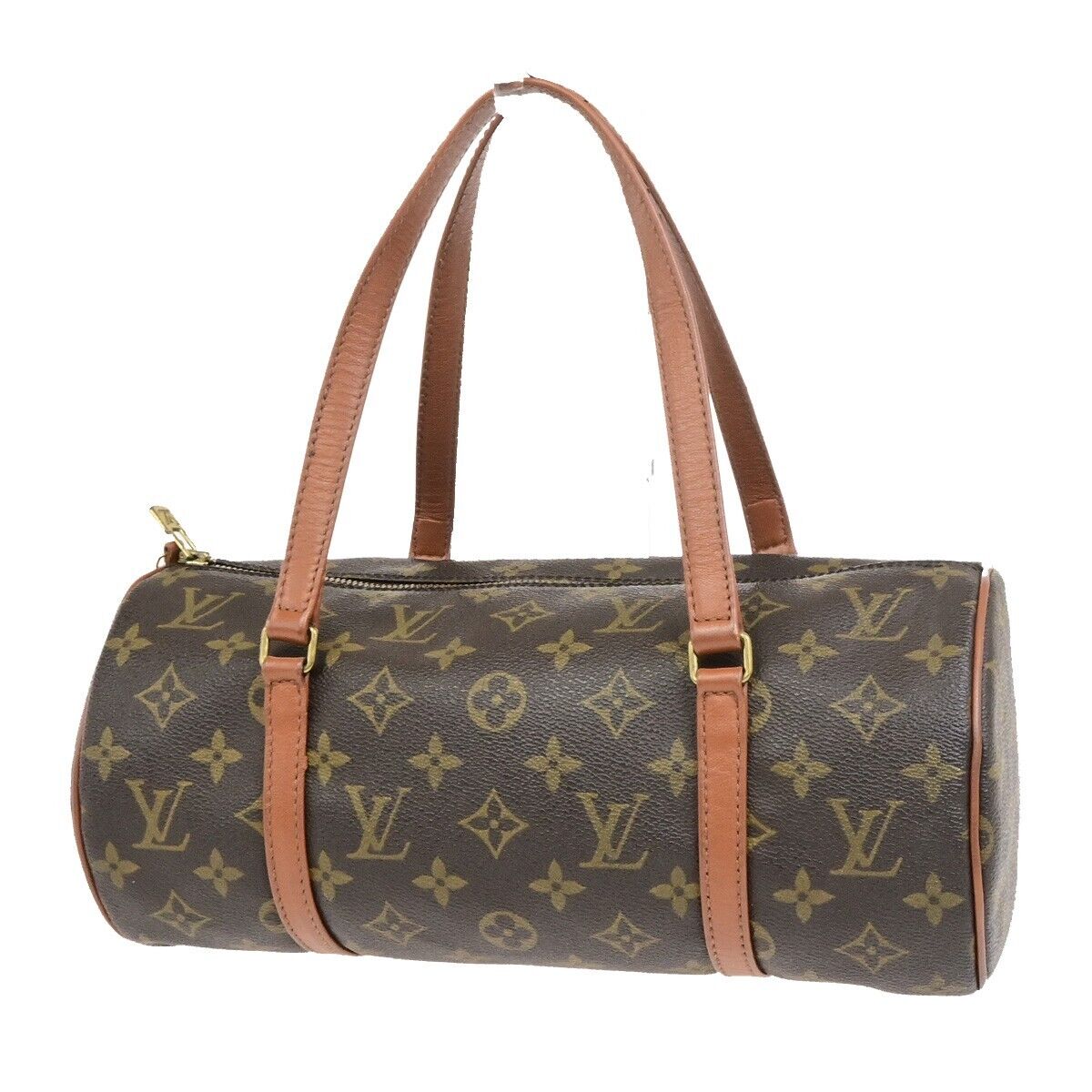 LOUIS VUITTON Logo PAPILLON 30 Hand Bag Monogram Leather Brown M51365 64ED931
