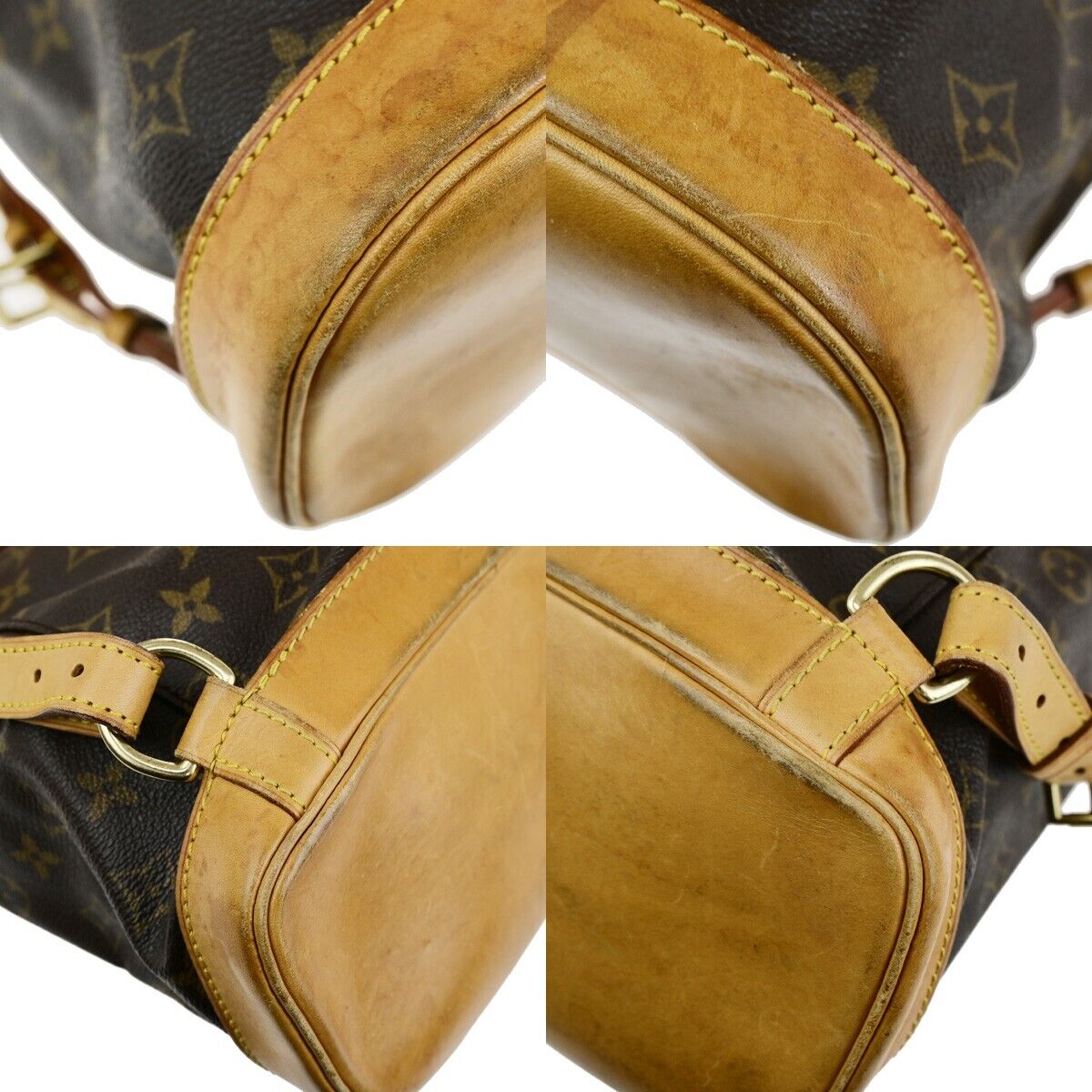 LOUIS VUITTON Montsouris MM Backpack Bag Monogram Leather Brown M51136 79SJ596
