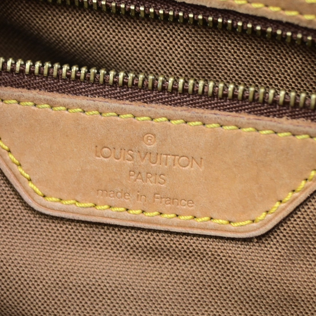 LOUIS VUITTON Cabas Mezzo Shoulder Bag Monogram Leather Brown M51151 81KD117