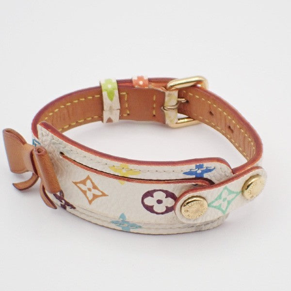 LOUIS VUITTON Porte Adresse Bracelet Bangle Monogram Multi White M92594 04MA180