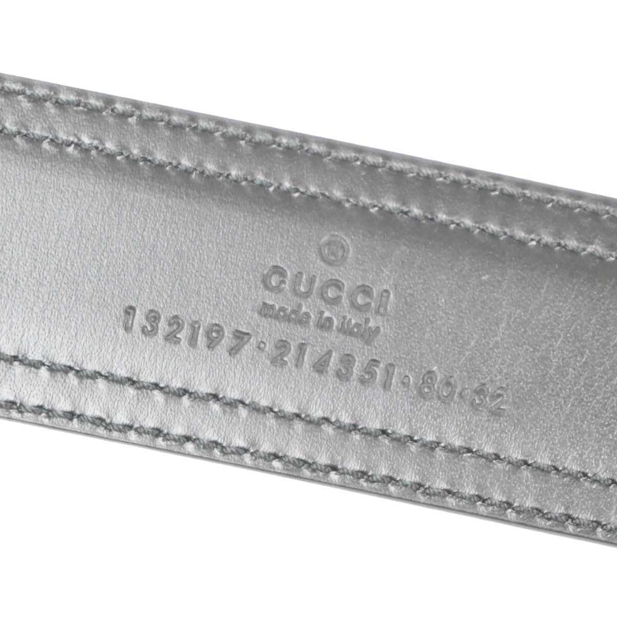 GUCCI  Logo Belt 80/32 35mm Leather Black GHW Italy 68TA242