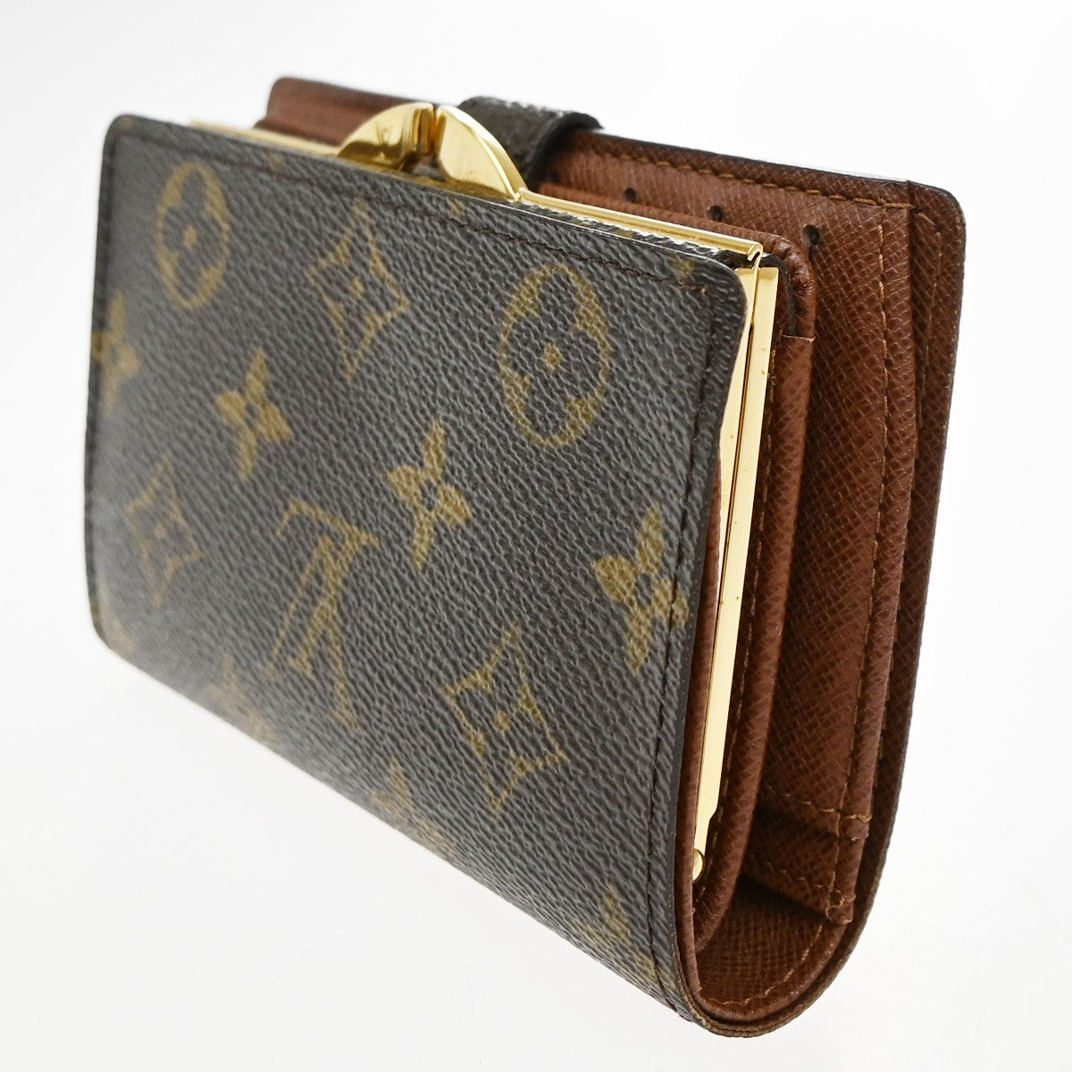 LOUIS VUITTON Compact Zip Bifold Wallet Monogram Leather Brown M61674 73TA240