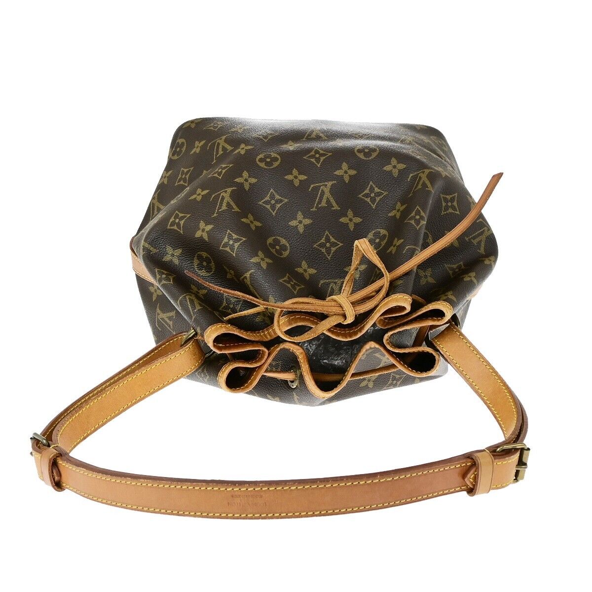 LOUIS VUITTON Petit Noe Drawstring Shoulder Bag Monogram Leather M42226 85EC957