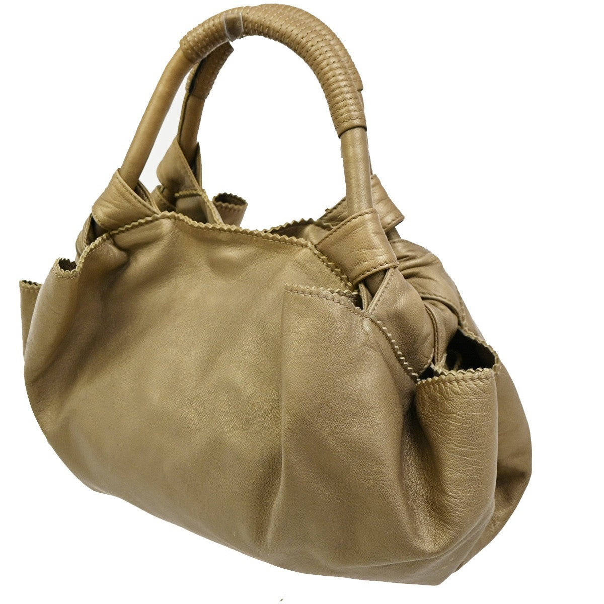 LOEWE Anagram Logo Nappa Aire Hand Bag Leather Beige GHW Spain 34KC278