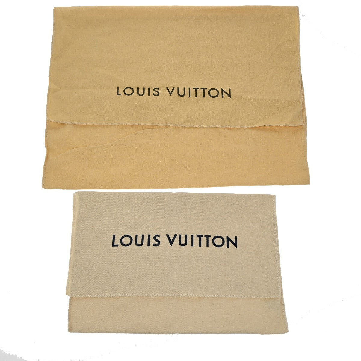 LOUIS VUITTON Logo 10 Set Dust Bag Drawstring Canvas Cotton Beige Brown 09FB553