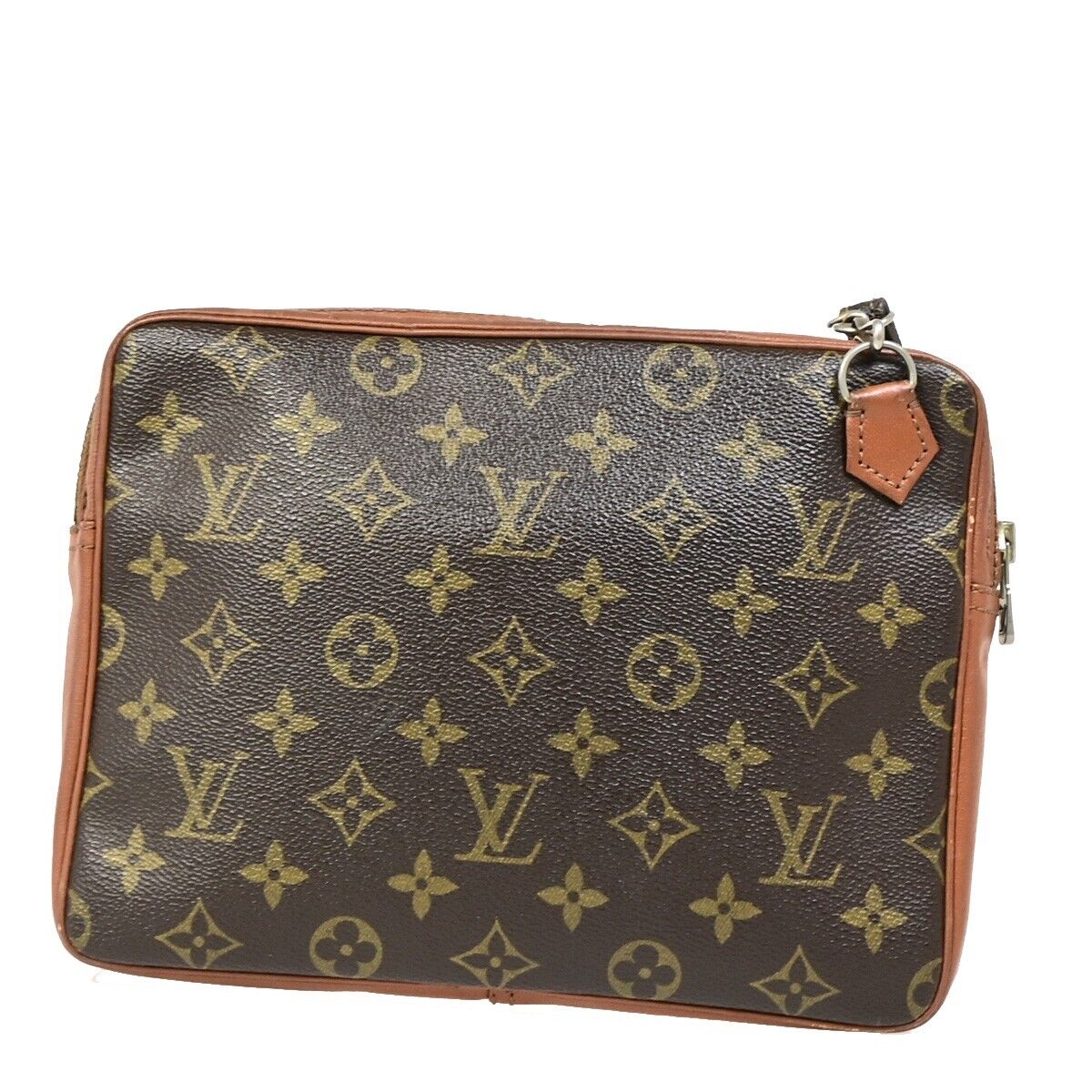 LOUIS VUITTON Pochette Sport Clutch Shoulder Bag Monogram Leather Brown 61EB425