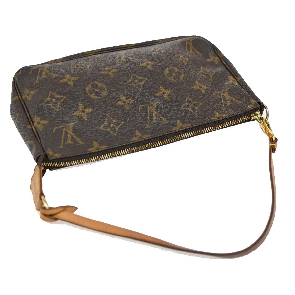 LOUIS VUITTON Pochette Accessoires Hand Bag Monogram Leather BN M51980 70DA182