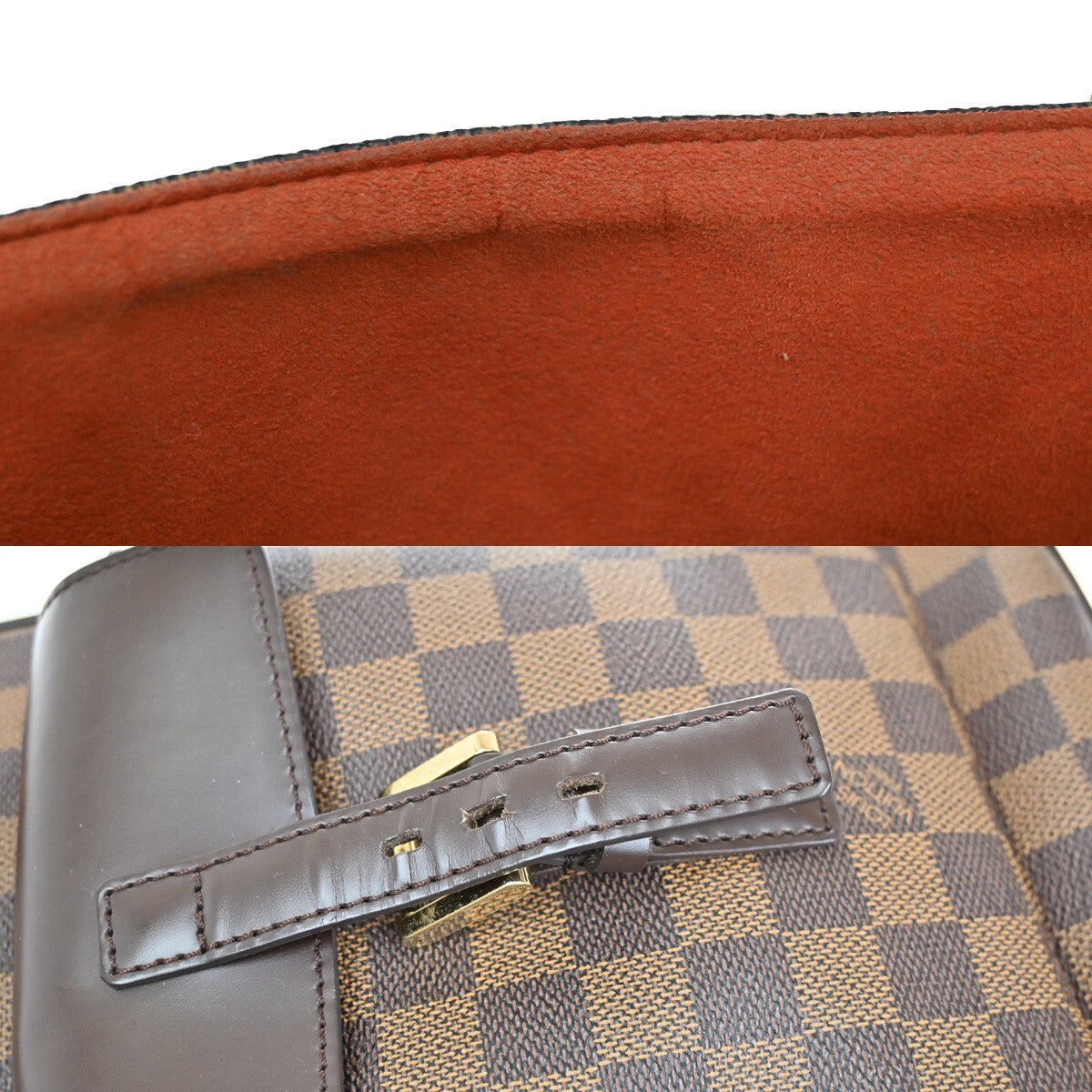 LOUIS VUITTON Uzes Shoulder Bag Damier Ebene Leather Brown France N51128 24EE389